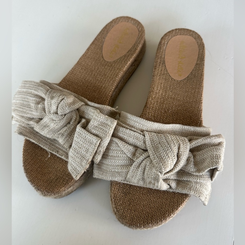 Women's Beige Knotted Slide Sandals